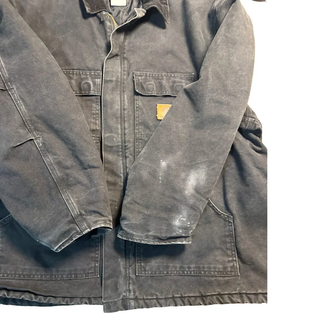 Carhartt C26 BLK Arctic Traditional Coat Black 3XL Distressed Workwear